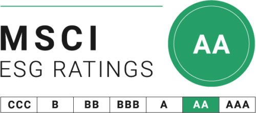 MSCI - AA ESG rating